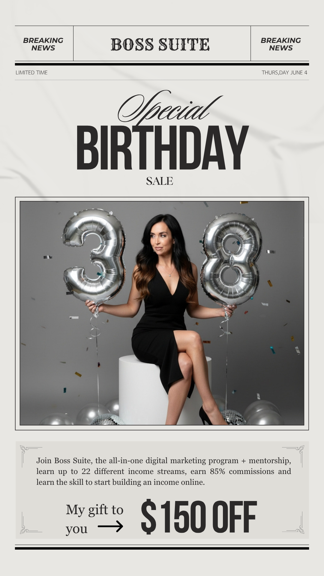 Madison's 38th birthday
