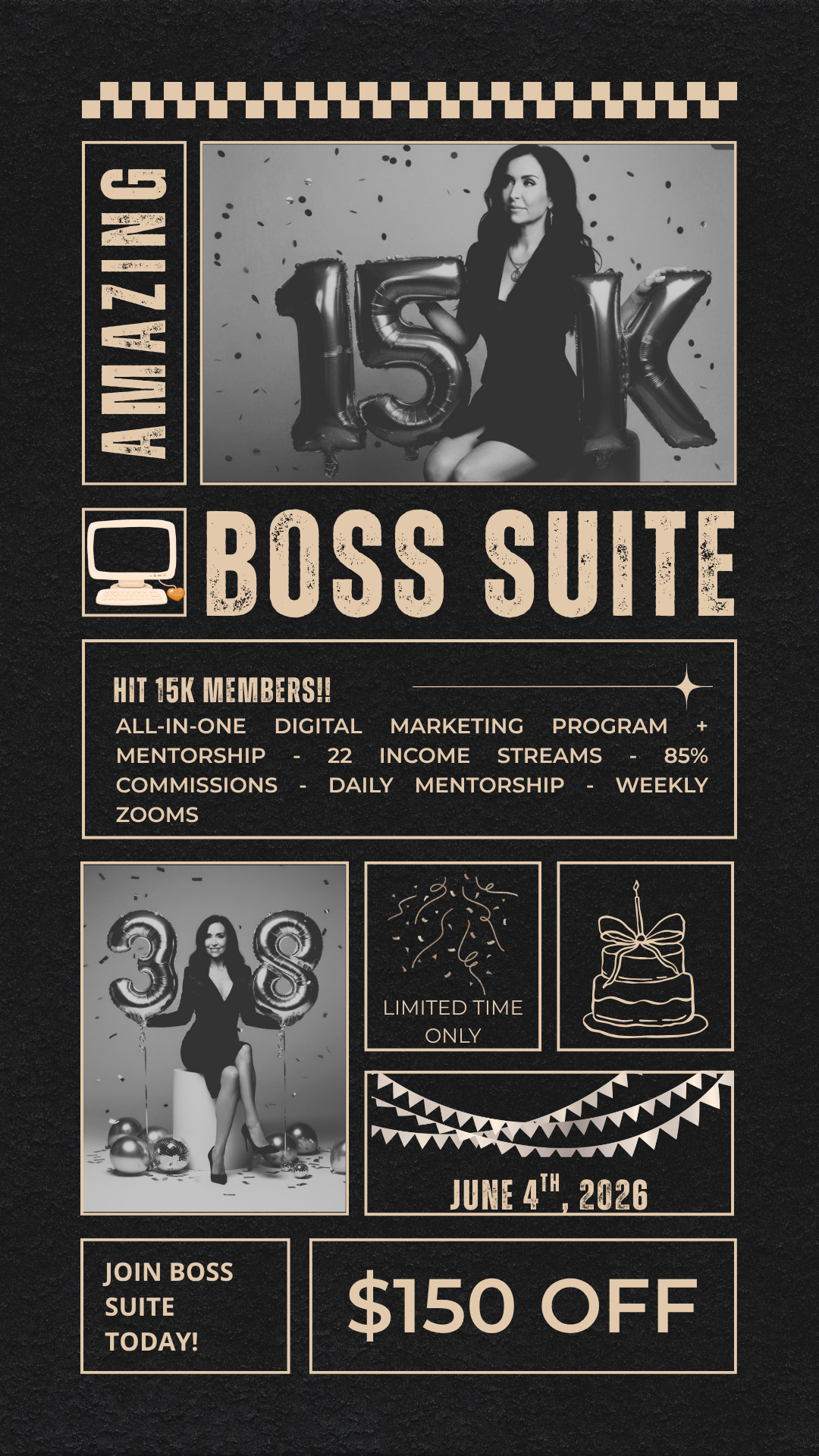 Madison celebrating 15,000 Boss Suite members